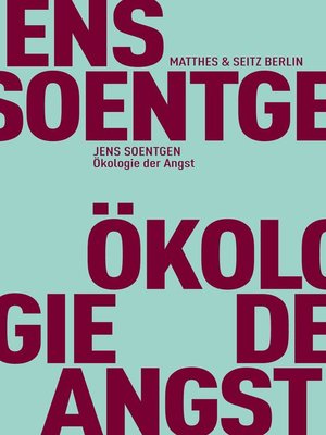cover image of Ökologie der Angst